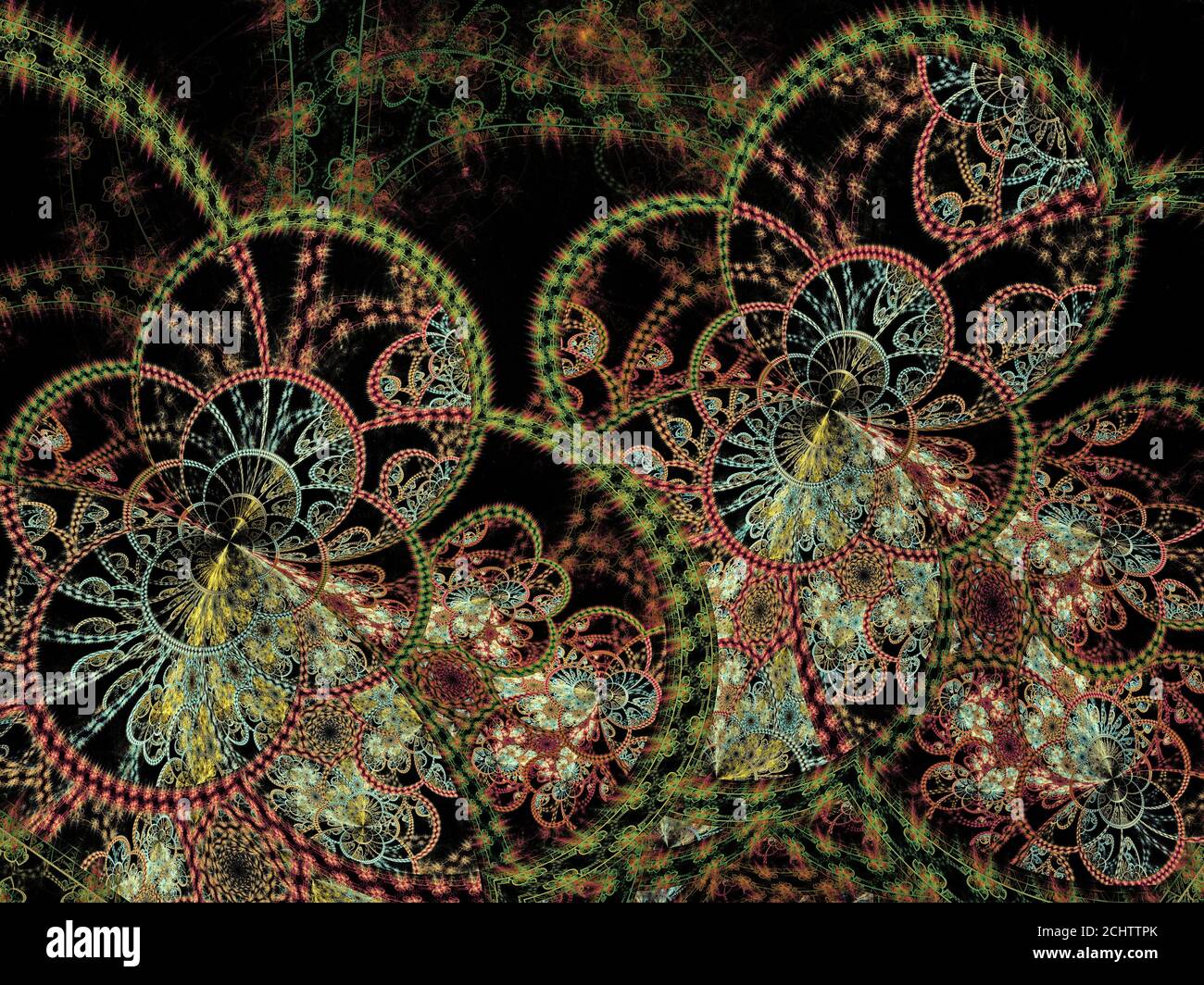 Art fractal flamme complexe Banque D'Images