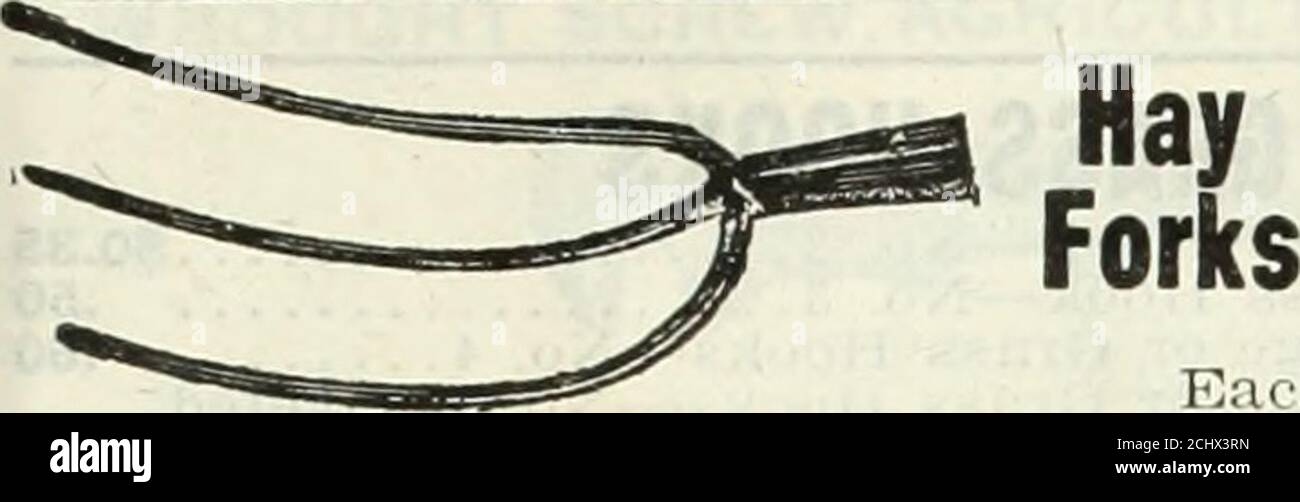 . 1915 Griffith et Turner Co. : fournitures agricoles et de jardin . POIGNÉES DE FOURCHE À FUMIER AVEC EMBOUT DE SANGLE PLAINAND. N° X—41/2 pieds, avec virole, sans bouchon. Liste, Doz., 3.20 $; détail, chacun, SSC. N° X—4 % ft., avec cosse et capuchon, List, Doz., i.20 $; Retail, Eacli, 30c. POIGNÉES DE FOURCHE À FUMIER. List, Ret],Plain. Doz. Par. Nn. X—41/2 PI 2.30 $ 0,20 $ POIGNÉES DE FOURCHE À FOIN. Flain. Doz. CA. N° X—6 pi 2.60 $ 0,25 $ nn. X—7 ft 3.60 .30 N° X—8 ft 5.00 .35 POIGNÉES DE PELLE DE JARDIN. Doz. Par. N° X 1.60 $ 0,15 $ POIGNÉES DE PELLE À OEIL. List, Reti, Doz. Par. N° X—0,5 pi. 2 in. Lieutt 2.50 $ .20 $ PELLE HANDLB5. Doz. Par. N° X—L. H., 4 Banque D'Images