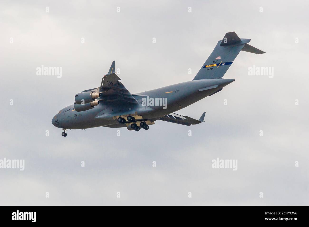 McDonnell Douglas/Boeing USAF C-17A Globemaster III à Wings au-dessus de Houston Spectacle aérien Banque D'Images