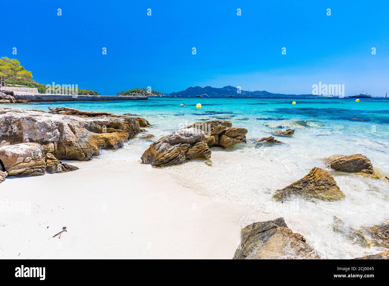 Platja de Formentor - belle plage de sable à Cap formentor, Majorque, Espagne Banque D'Images