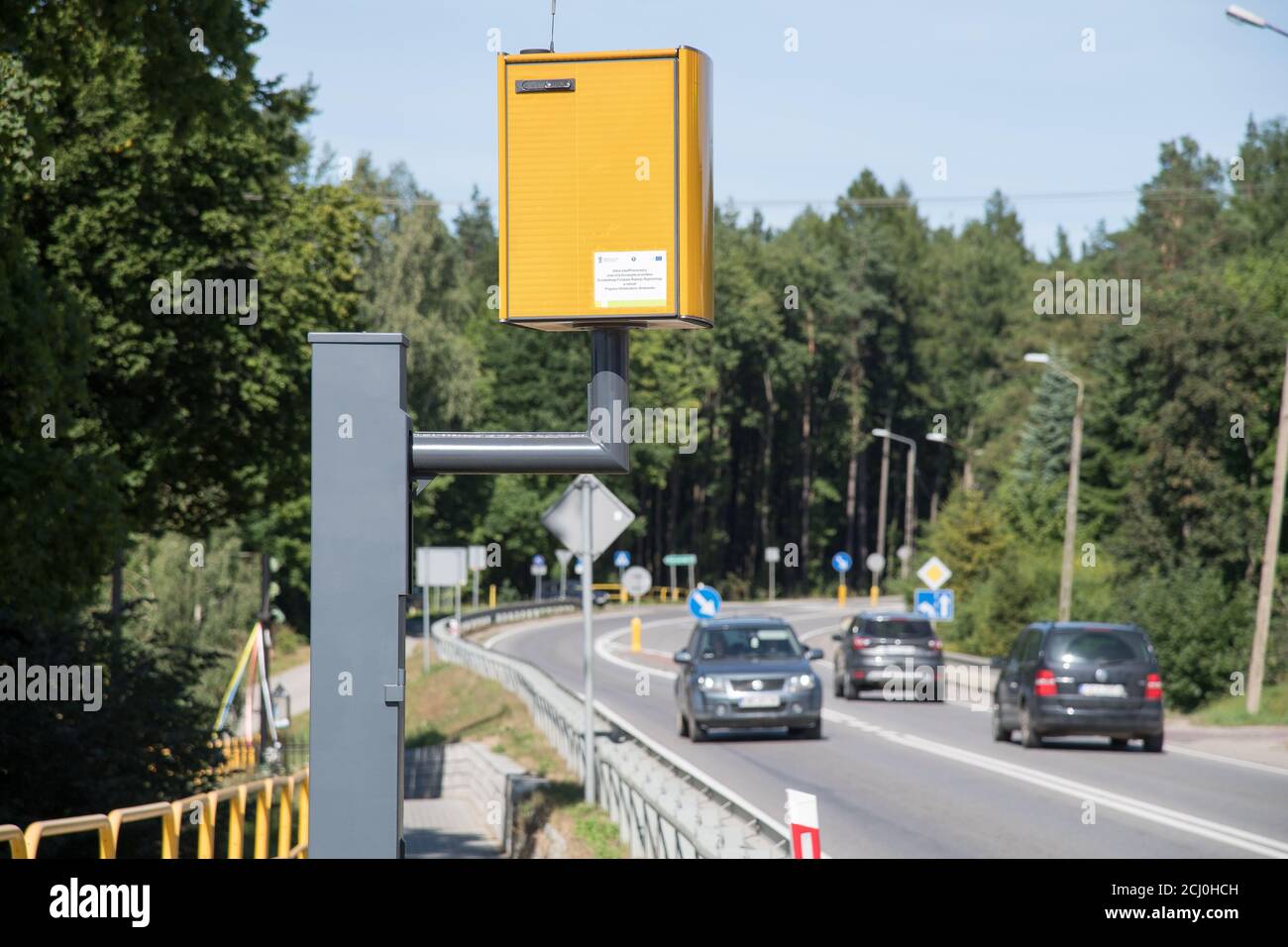 Caméra d'application de la circulation en Pologne. 11 août 2020 © Wojciech Strozyk / Alamy stock photo Banque D'Images