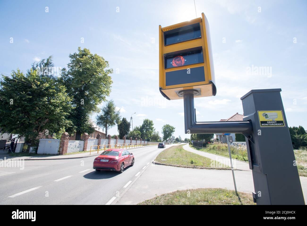 Caméra d'application de la circulation en Pologne. 11 août 2020 © Wojciech Strozyk / Alamy stock photo Banque D'Images