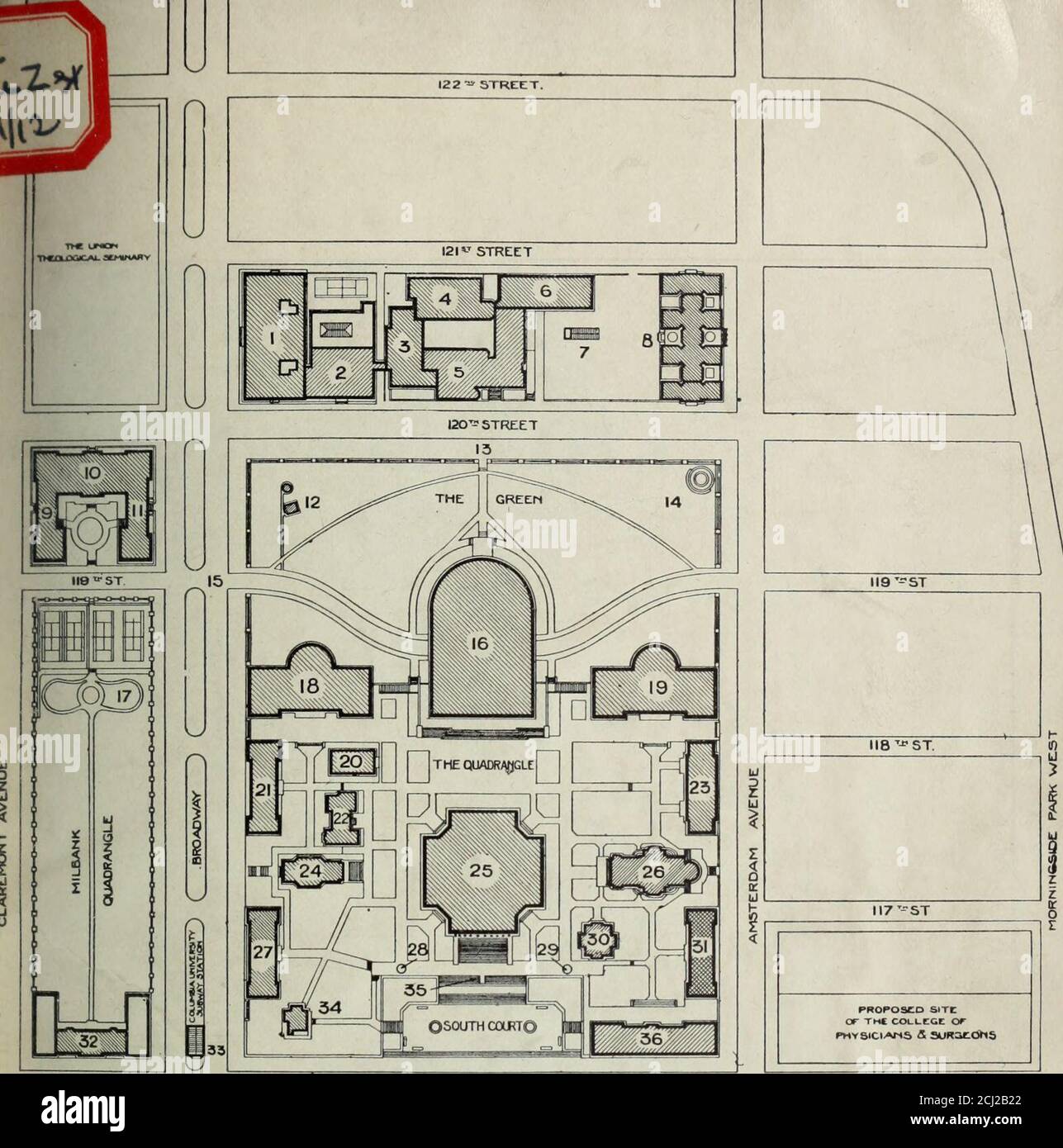 . Annonce; cours de l'après-midi, du soir et du samedi, Morningside Heights . UNIVERSITÉ DE COLUMBIA.*tmi CITVo, NEW YORK. Mapes Gates 29. 16. Université 3°- 17- Milbank Quadrangle 3.1. 18. Havemeyer 32. ig. Schermerhorn 33- 21 j. Maison modèle 34- 21. Ingénierie 35- 22. Ouest 36. 2 et l;. Fayerweather 37- 24. Comte 38. 2S- Bibliothèque 39- 26. Chapef de Saint-Peds 40. 27. Mines 41. 28. Lafayette Post Flagstaff 42. Classe de 1881 Flagstaff East Philosophie Brooks Subway Station Faculty Club Statue, Alma Mater Kent Hamilton Statue, Alexander Hamilton Hartley Livingston South Field classe de .885 Sun Dial. Banque D'Images
