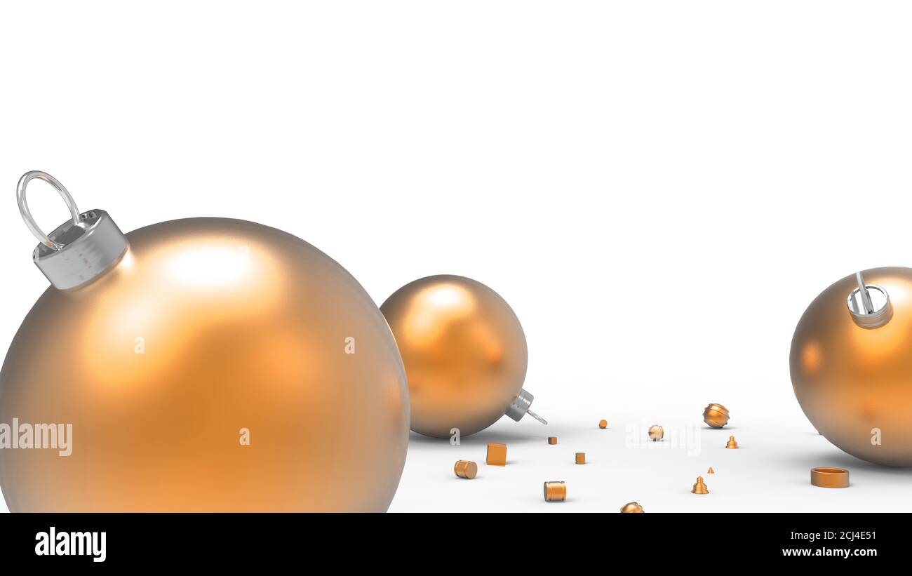 Boules de Noël orange avec fond orange. Boules de Noël colorées pour