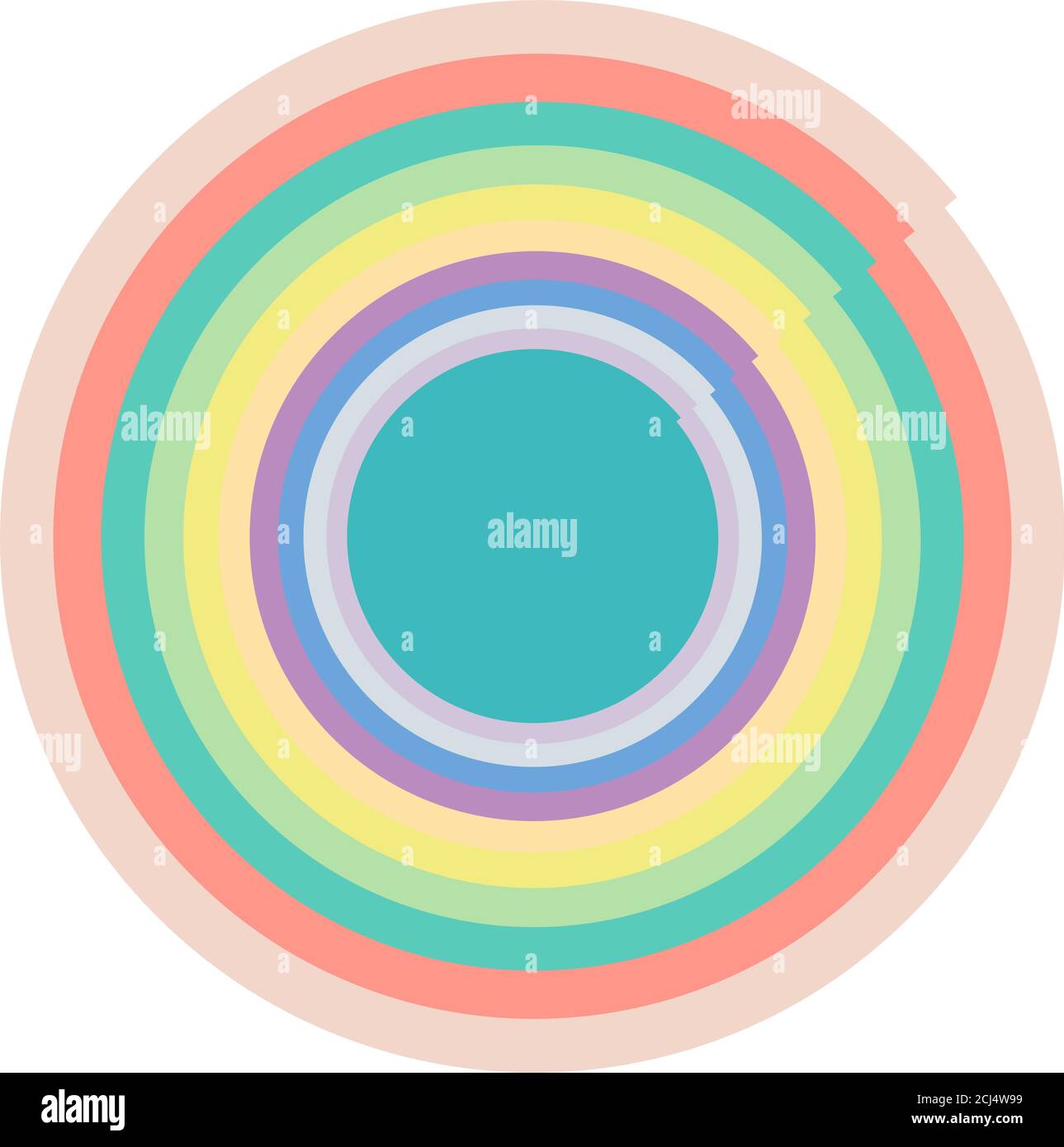 Formes lisses, pastel, abstraites colorées concentriques, radiales, concentriques en spirale, tourbillons, tourbillons et tourbillons. Eléments de conception avec rotation, gyre, torsion Illustration de Vecteur