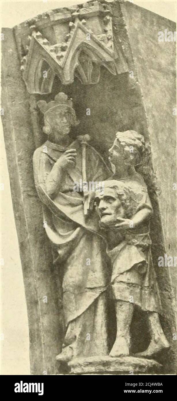 . L'art religieux du XIIIème siècle en¨France : Etude sur l'iconographie du mois et sur ses sources d'inspiration . Notre-Dame de Pariset de notre-Dame dAmiens, oÃ¹ sur un vouluvoir les rois de France, represent en Rés rois de Juda, ancÃªtres de la Vierge. Les archéologues du xvme siè¨cle, encorepeu familiers avec le vrai Génée du moyenâge, contribuÃ¨rent accrÃ diter lopinion queles images de rois anciens ornaient leporte des Églises iu xne et du cercle ii sicle¨po de la route des monuments dans les monuments de la région Banque D'Images