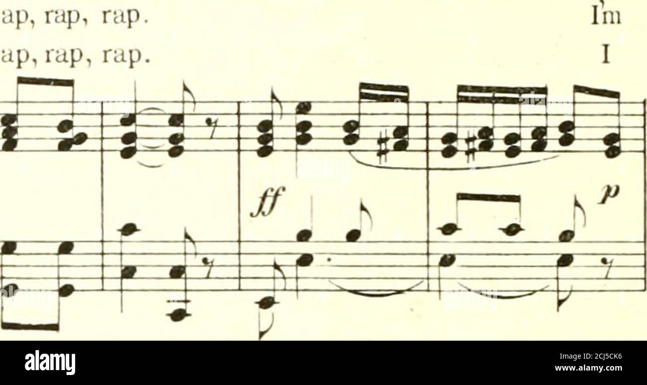 . Le consul Yankee : une comédie musicale / [musique imprimée] . Copyright MCMIII par M. Witmark & Sons.International Copyright Secured. Con-gre-gate in Heste, et leur Hammerswillgo rap, rap, rapper-y safe à dire, que les marteaux vont rap, rap, rap  j : i. ^ s pf cer - tain que les amis a - ne repensez que vous êtes sim-pli choc Justlust Banque D'Images
