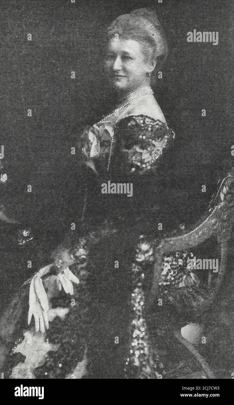 Le Kaiserin, Augusta Victoria. En tant que jeune femme, elle a exercé peu d'influence, à cinquante ans elle est une personnalité Banque D'Images