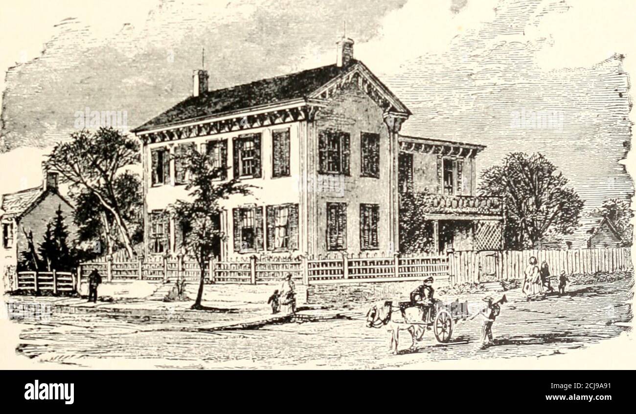 . Abraham Lincoln et les hommes des temps de guerre. Quelques souvenirs personnels de la guerre et de la politique pendant l'administration Lincoln . LINCOLNS HOMK DANS L'ENFANCE.. LINCOLN^S MAISON À SPRINGFIELD. LINCOLN EN POLITIQUE. yj nous nous y étions réunis, il a ouvert le sujet de manière étrange en disant: Vous savez que je n'ai jamais été un cocon-triver; Je ne sais pas beaucoup comment les choses sont donein poHtics, mais je pense que vous, messieurs, comprenez la thésituation dans votre État, et je veux apprendre ce qui peut-être fait pour assurer le succès que nous tous désirons. Il me demande exhaustive de chacune des personnes présentes comme les signaux de danger du conte Banque D'Images