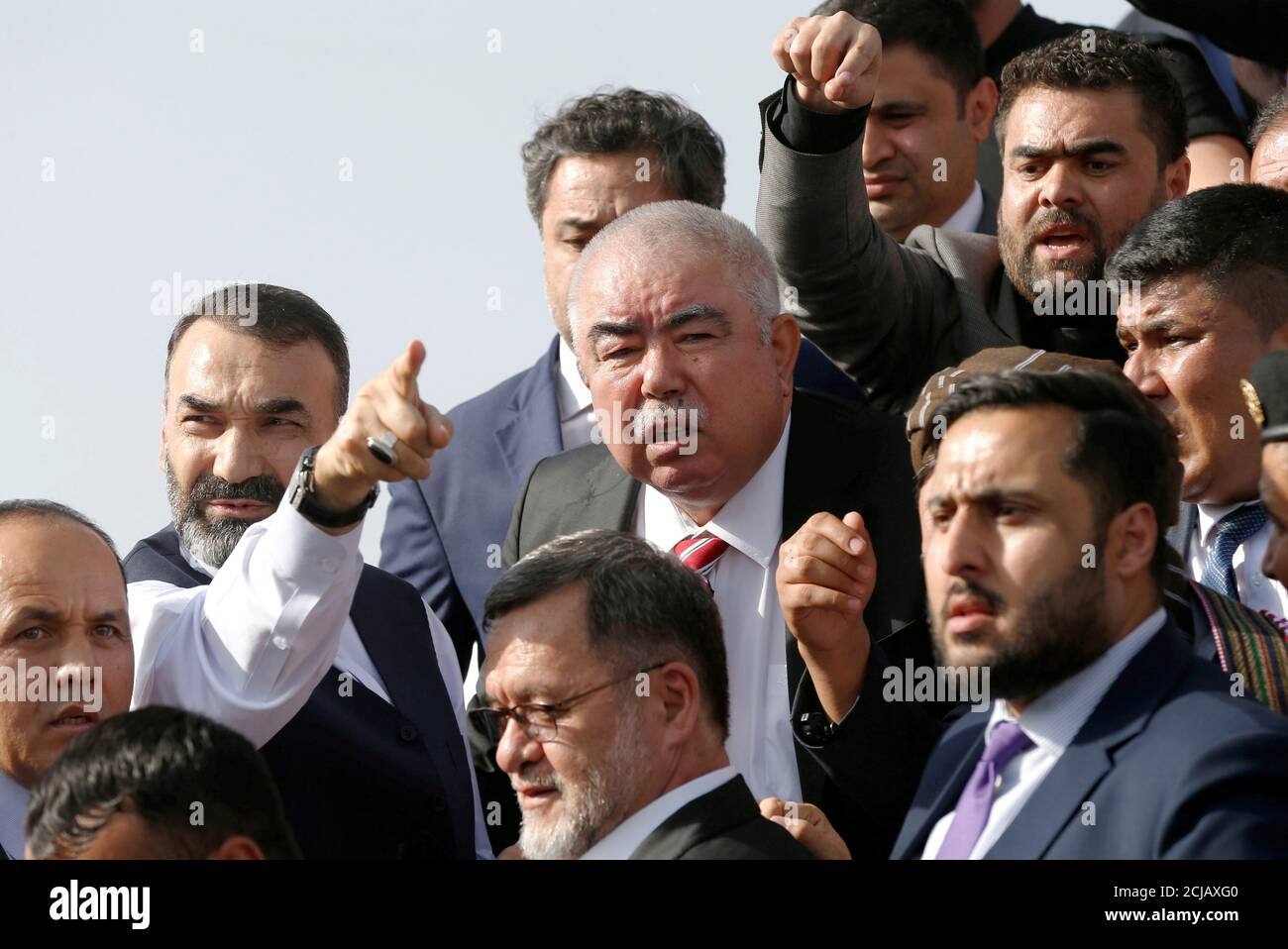 Le vice-président afghan Abdul Rashid Dostum arrive à l'aéroport international Hamid Karzaï de Kaboul, en Afghanistan, le 22 juillet 2018.REUTERS/Omar Sobhani IMAGES TPX DU JOUR Banque D'Images