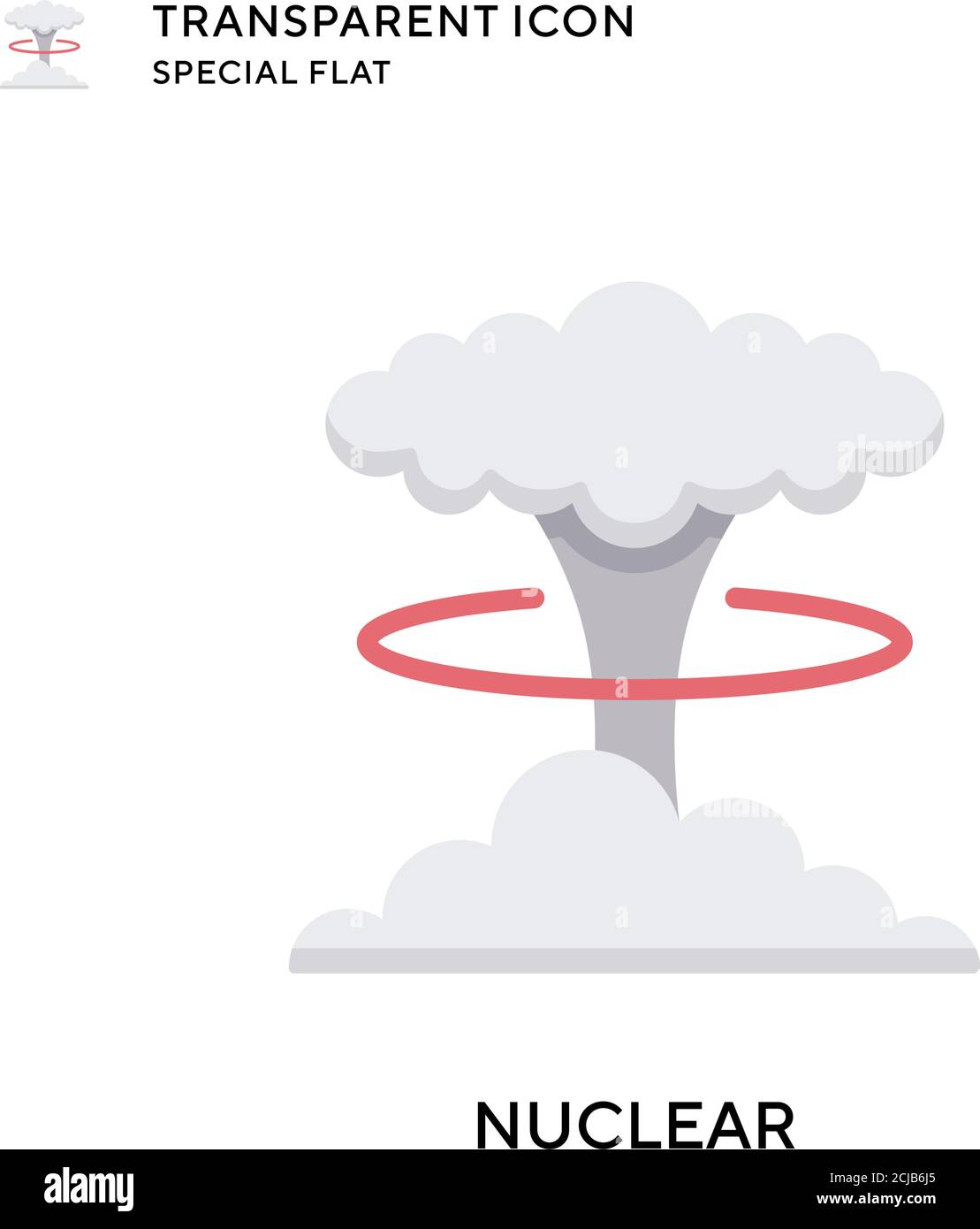 Icône de vecteur nucléaire. Illustration de style plat. Vecteur EPS 10. Illustration de Vecteur