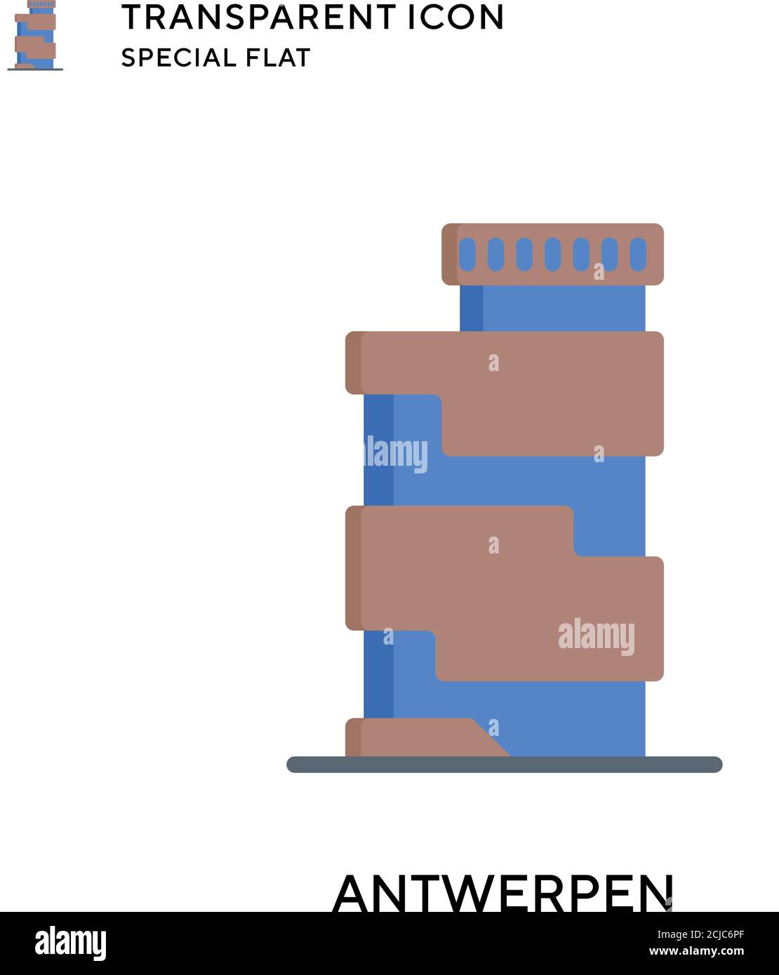 Icône de vecteur Antwerpen. Illustration de style plat. Vecteur EPS 10. Illustration de Vecteur