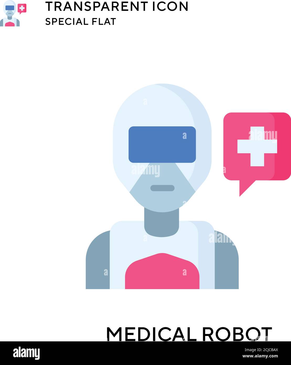 Icône vecteur robot médical. Illustration de style plat. Vecteur EPS 10. Illustration de Vecteur