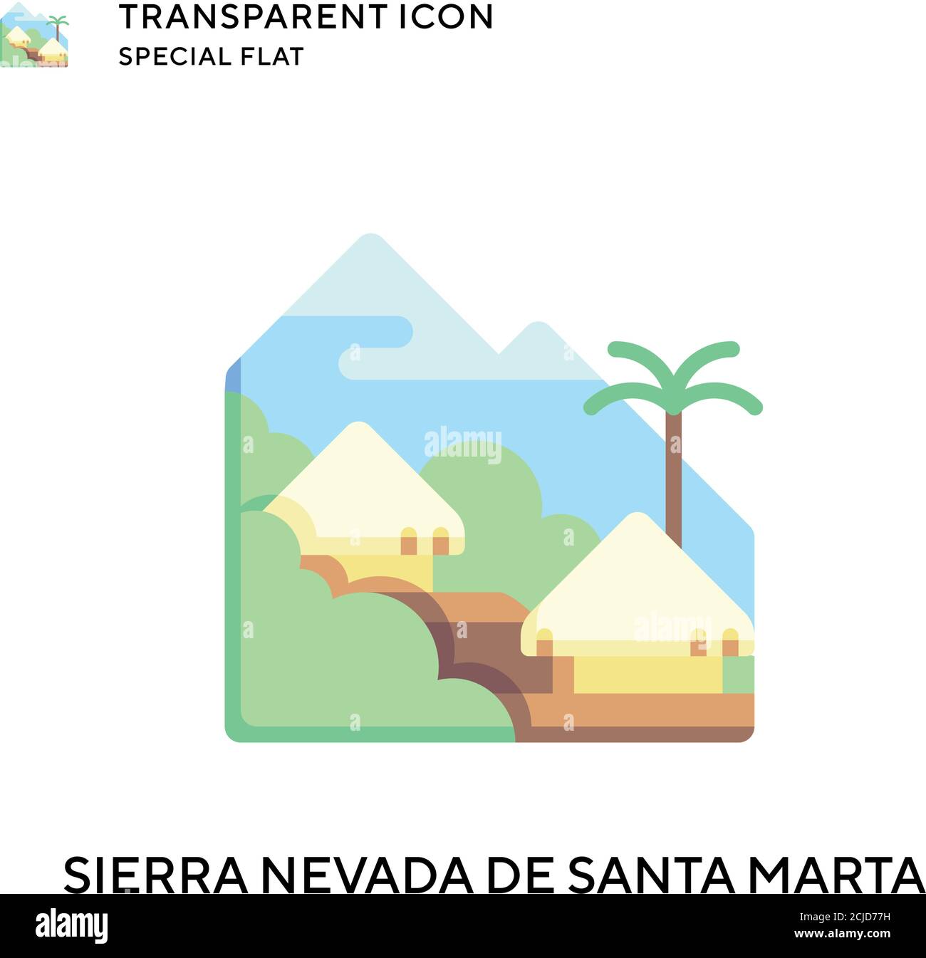 Icône vecteur Sierra nevada de santa marta. Illustration de style plat. Vecteur EPS 10. Illustration de Vecteur