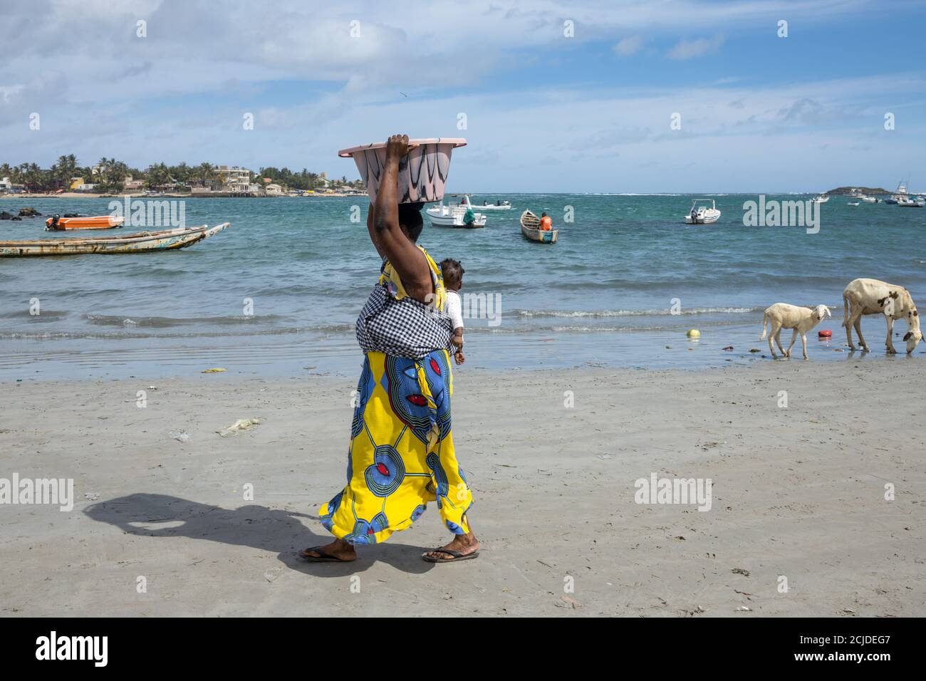 Plage de n'Gor, Dakar, Sénégal, Afrique de l'Ouest Banque D'Images