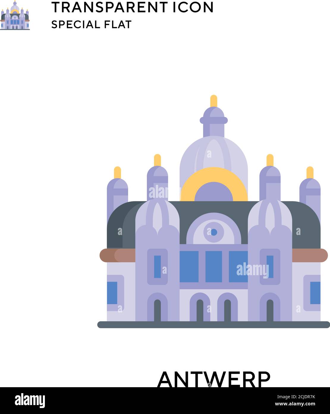 Icône de vecteur Anvers. Illustration de style plat. Vecteur EPS 10. Illustration de Vecteur