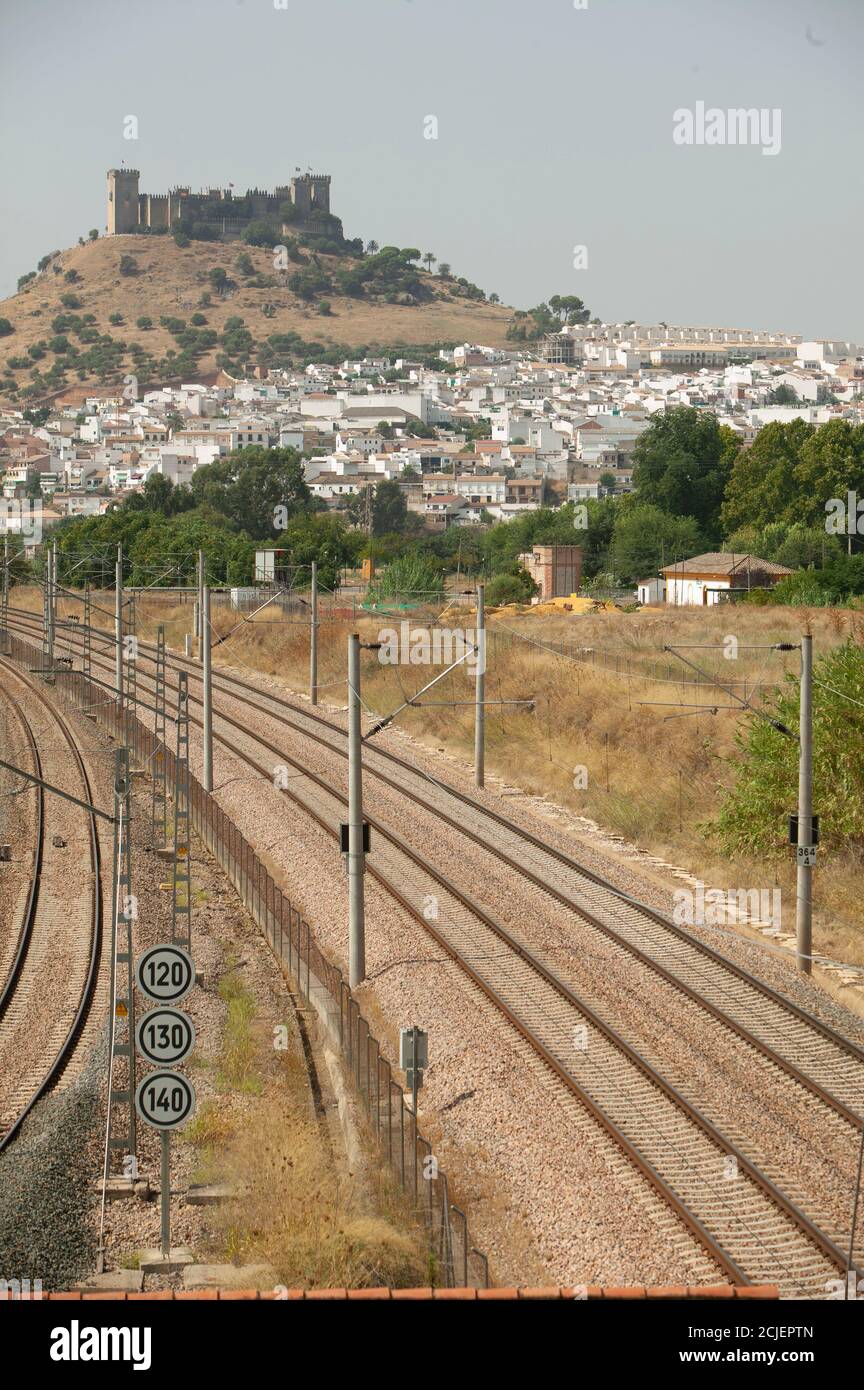 Lignes de transport ferroviaire en Espagne Banque D'Images