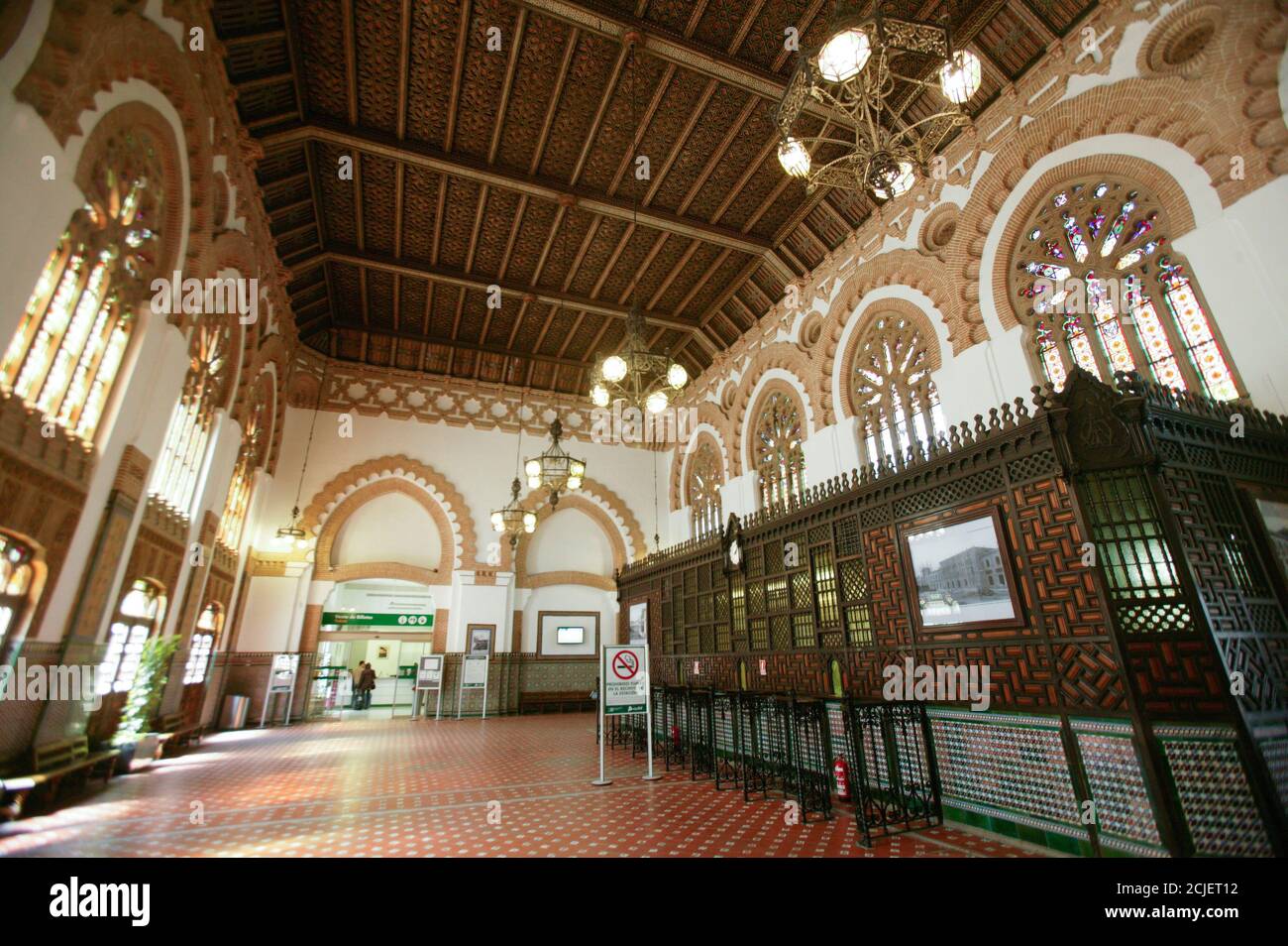 Gare de Tolède de style Mudejar Banque D'Images