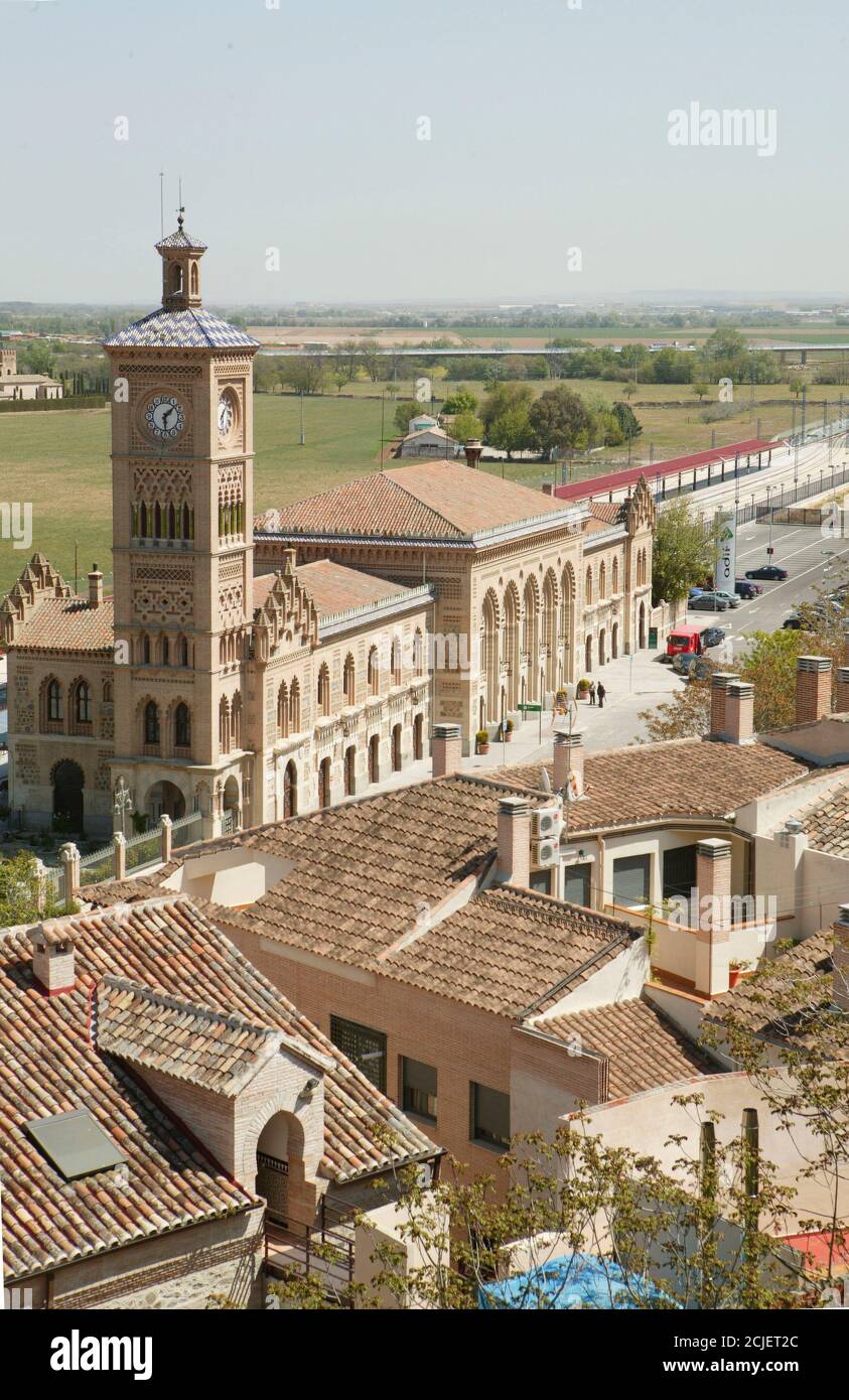 Gare de Tolède de style Mudejar Banque D'Images