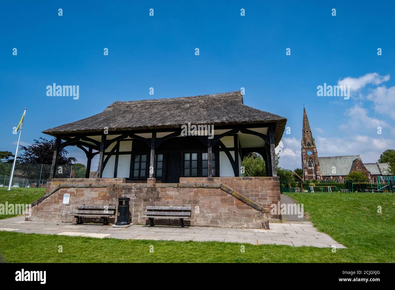 Pavillon des sports Thornton Hough juin 2020 Banque D'Images