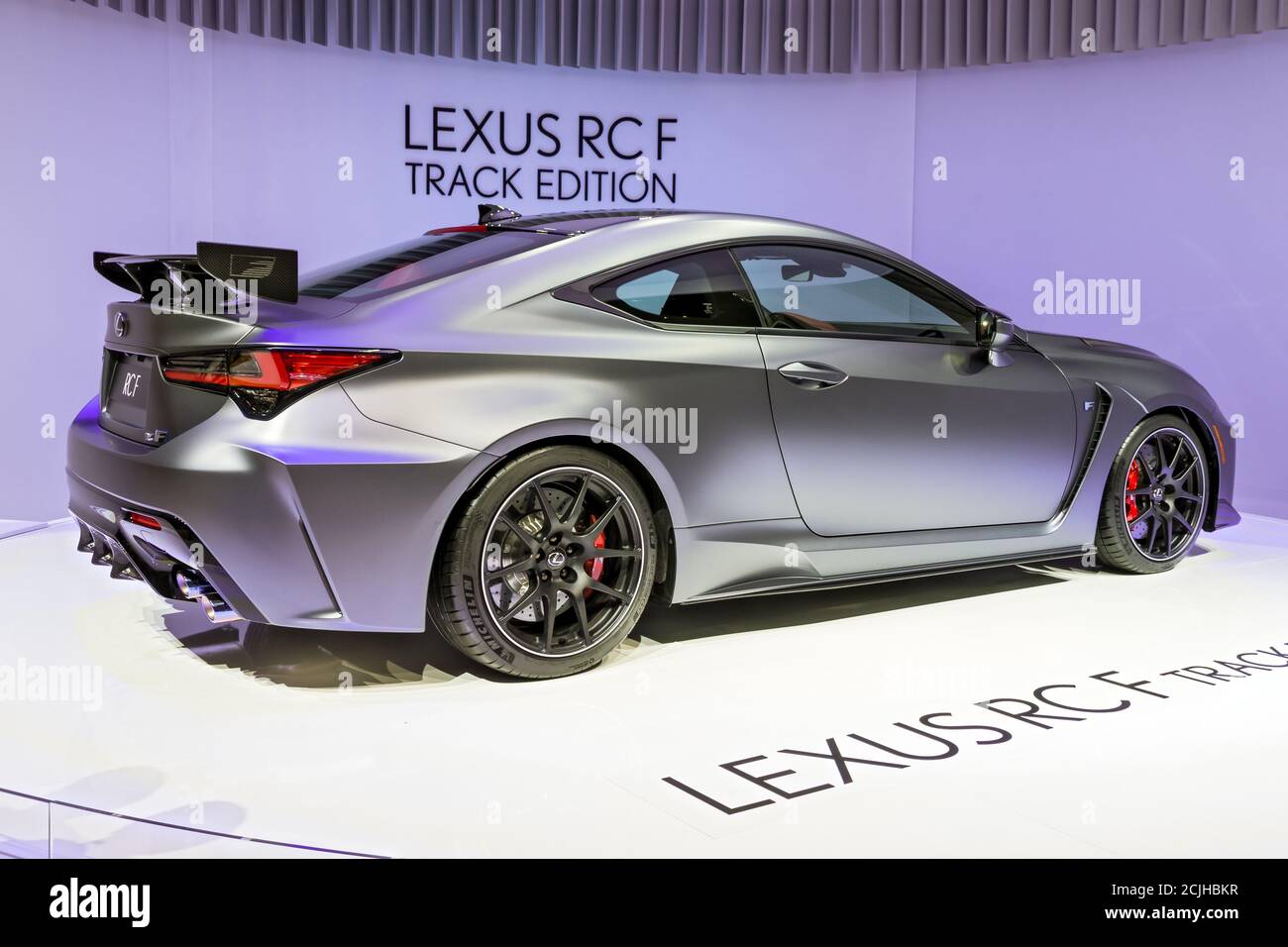 La voiture Lexus RC F Track Edition a été dévoilée au 89e salon international de l'automobile de Genève. Genève, Suisse - 5 mars 2019. Banque D'Images