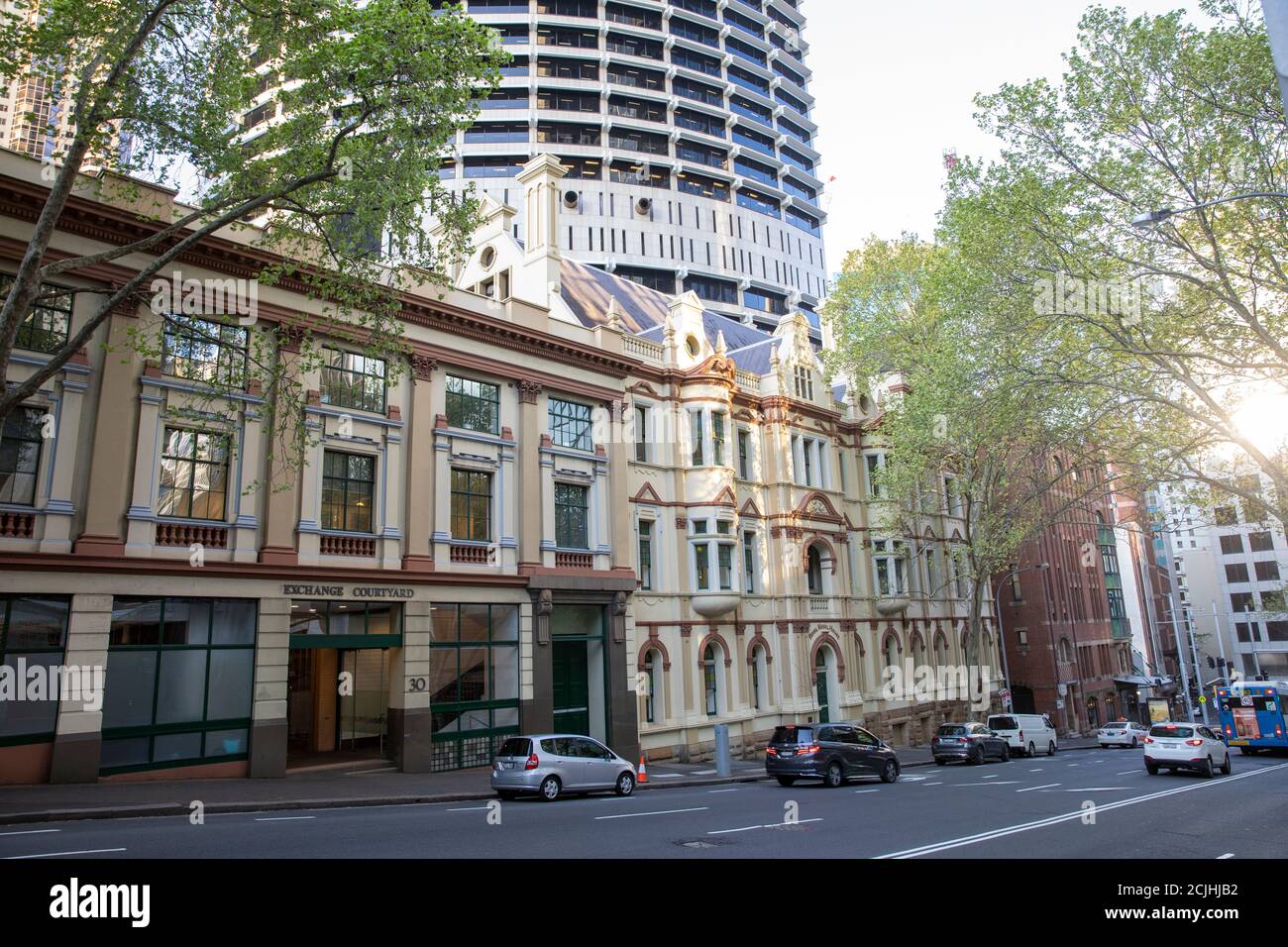 Sydney, Australie. Mardi 15 septembre 2020. Les rues désertes du centre-ville de Sydney pendant les heures de pointe habituelles en début de soirée, car les préoccupations de COVID 19 permettent aux employés de bureau de travailler de chez eux. Credit Martin Berry/Alamy Live News Banque D'Images