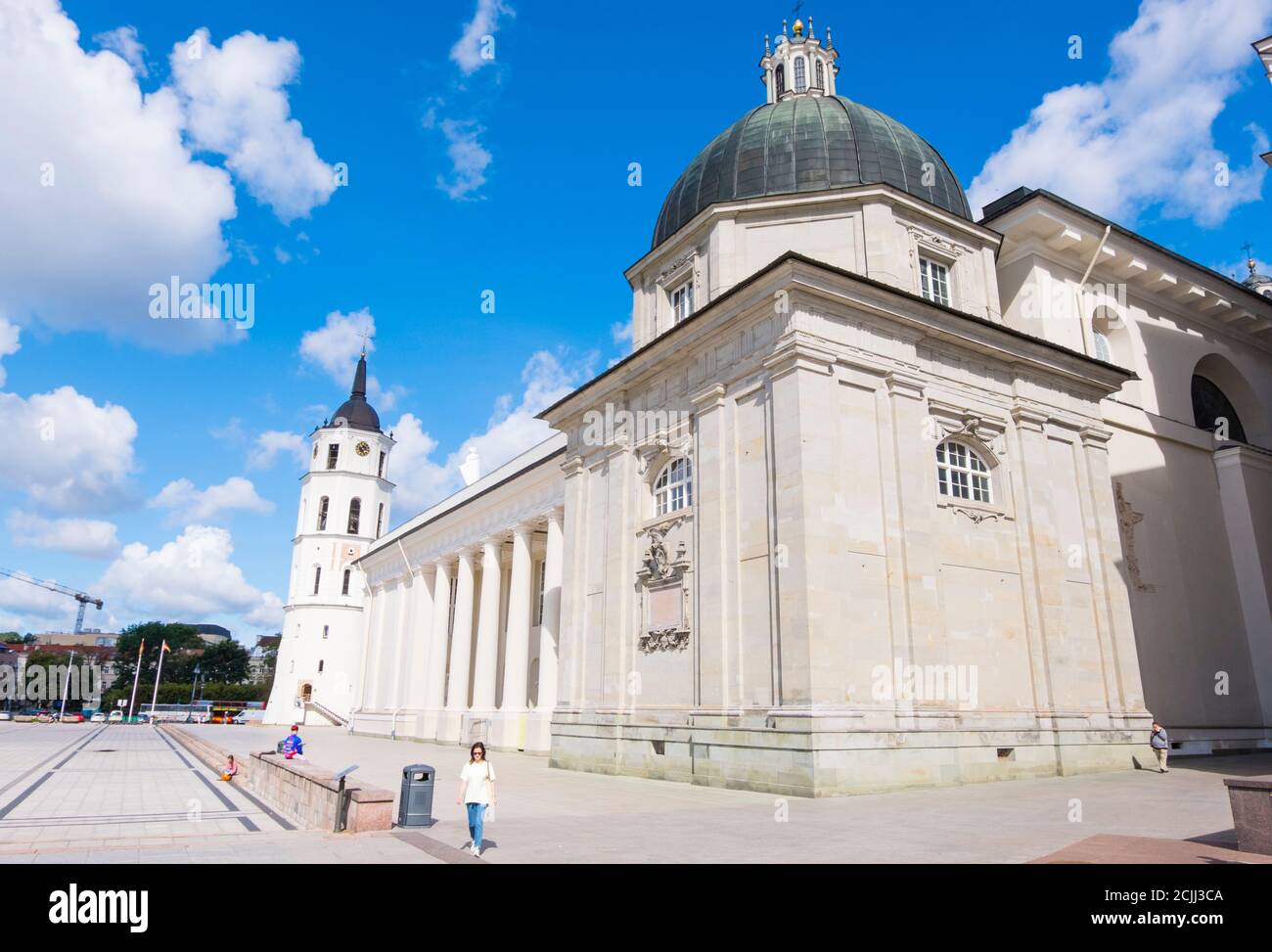 Vilniaus katedra, cathédrale, Katedros aikštė, Vilnius, Lituanie Banque D'Images