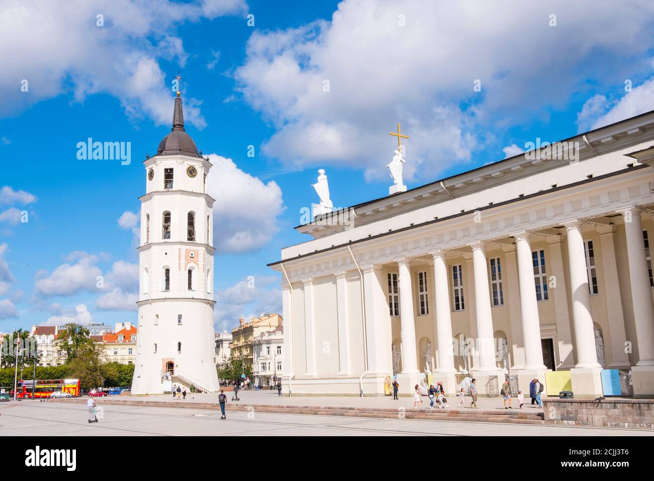 Vilniaus katedra, cathédrale, Katedros aikštė, Vilnius, Lituanie Banque D'Images
