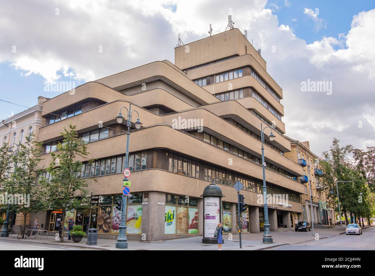 Ancien bâtiment des coopératives de la RSS lituanienne, aujourd'hui coopératives de Lituanie, Gedimino prospektas, Vilnius, Lituanie Banque D'Images