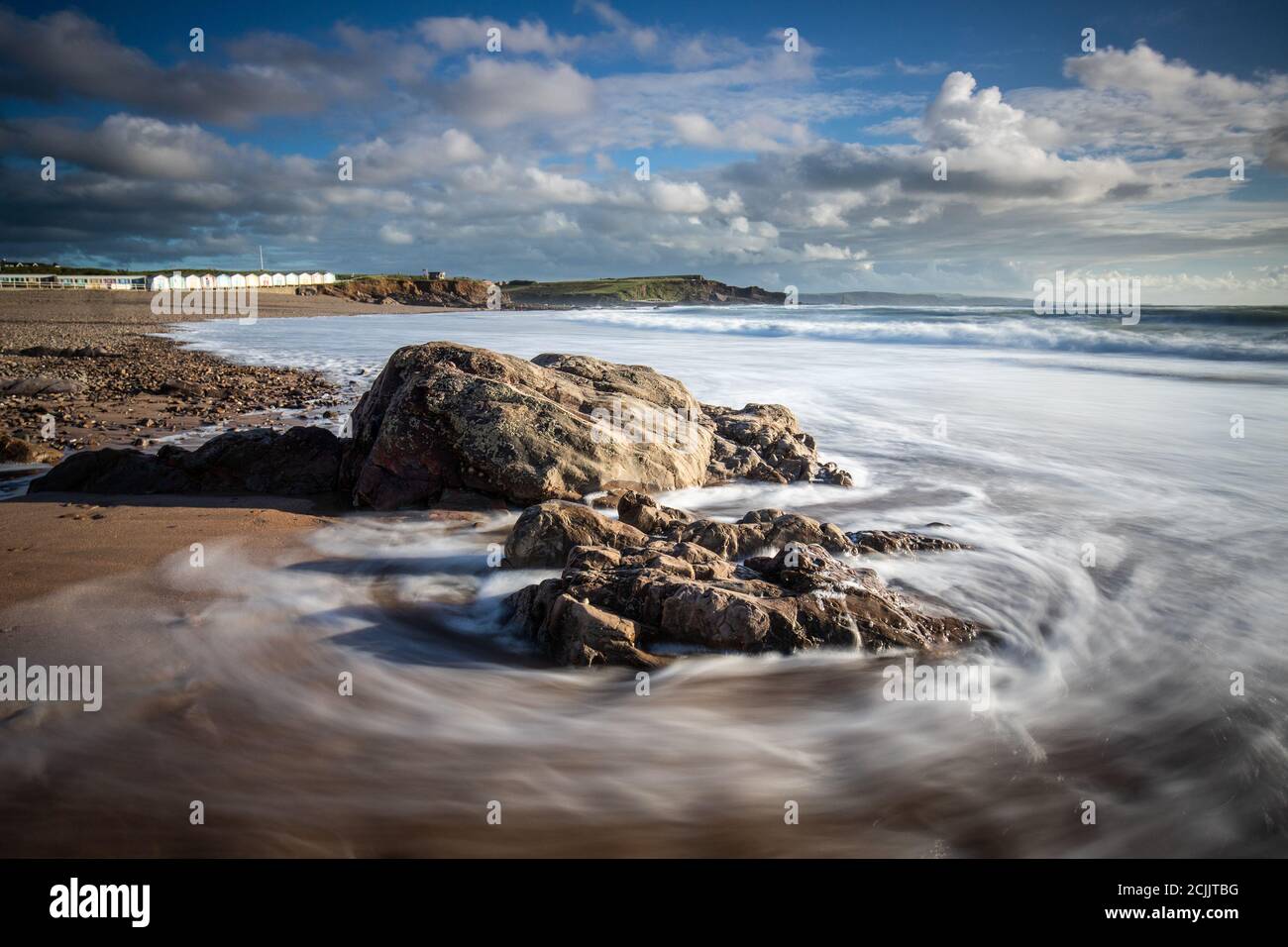 Plage de Crooklets à Bude, Cornwall, Royaume-Uni Banque D'Images
