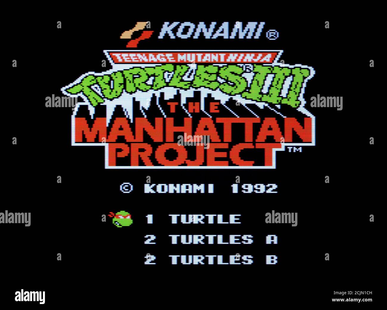 Teenage mutant Ninja Turtles III The Manhattan Project - Nintendo Système de divertissement - NES Videogame - usage éditorial uniquement Banque D'Images