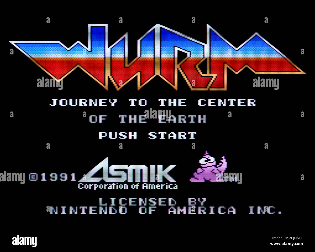 Wurm - Nintendo Entertainment System - NES Videogame - Editorial à utiliser uniquement Banque D'Images