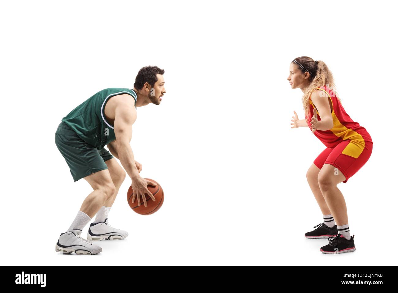 Fille Qui Joue Au Basket Banque D'images Détourées - Alamy