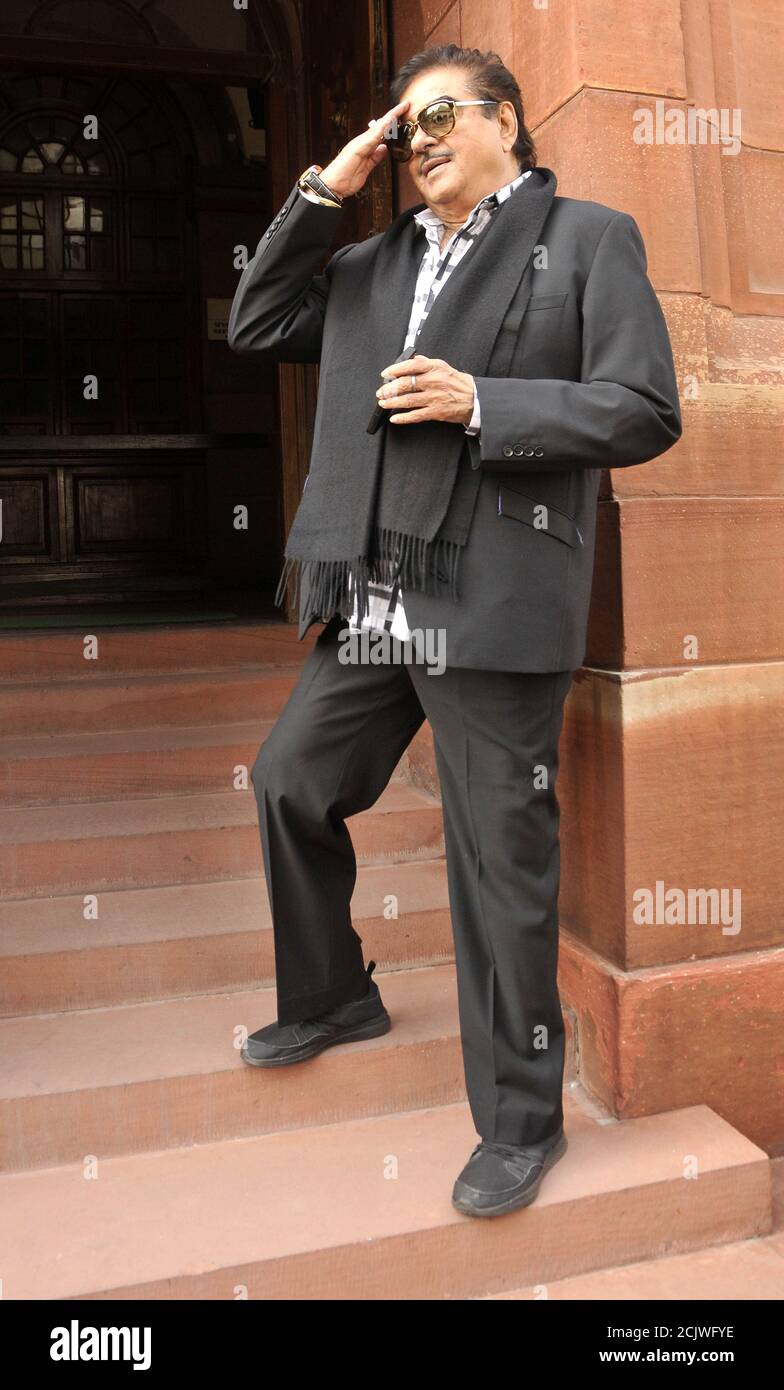 Bollywood acteur - politicien Bhartiya Janta Party (BJP) député Shatrughan Singha au Parlement de New Delhi. Photo: Sondeep Shankar Banque D'Images