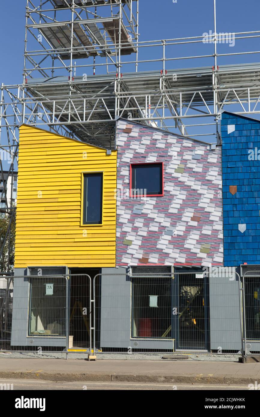 Ebury Edge, aménagement en bois, Ebury Bridge Rd, Londres Banque D'Images