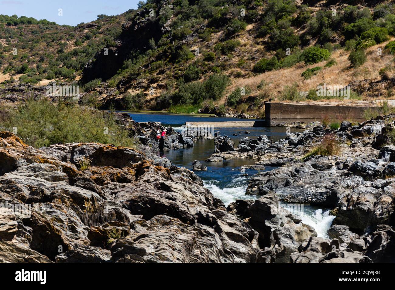 Cascade de Pulo do Lobo, à Alentejo, Portugal Banque D'Images