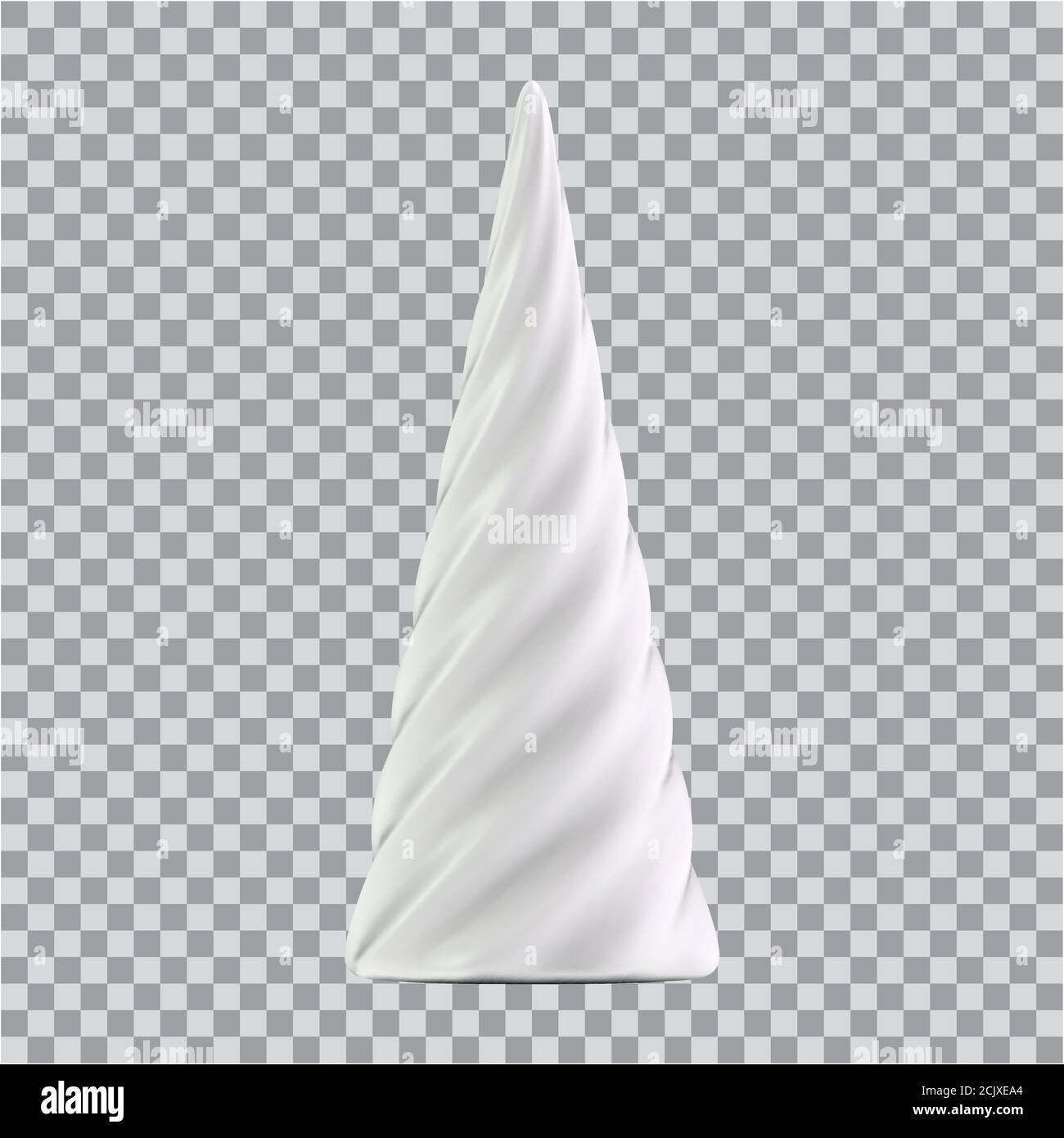 Sapin abstrait de Noël blanc réaliste sous forme de spirale Illustration de Vecteur