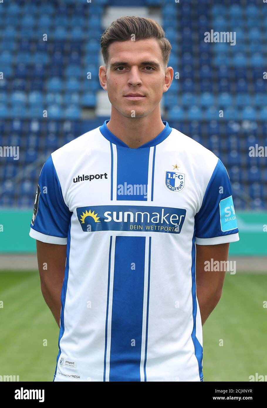 Magdebourg, Allemagne. 10 septembre 2020. Football, 3e ligue, photo officielle du 1er FC Magdeburg Tobias Müller crédit: Ronny Hartmann/dpa-Zentralbild/dpa/Alay Live News Banque D'Images