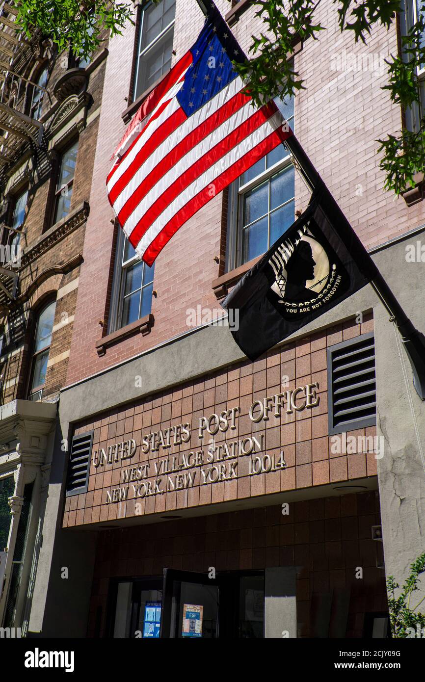 Bureau de poste, West Village, New York City, New York, États-Unis Banque D'Images