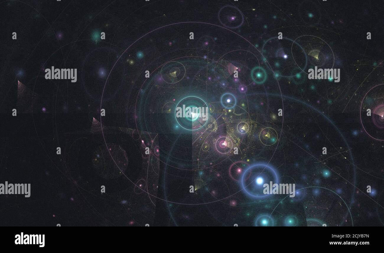 Fond abstrait fractal généré par ordinateur. Gros plan sur la toile de fond numérique Banque D'Images