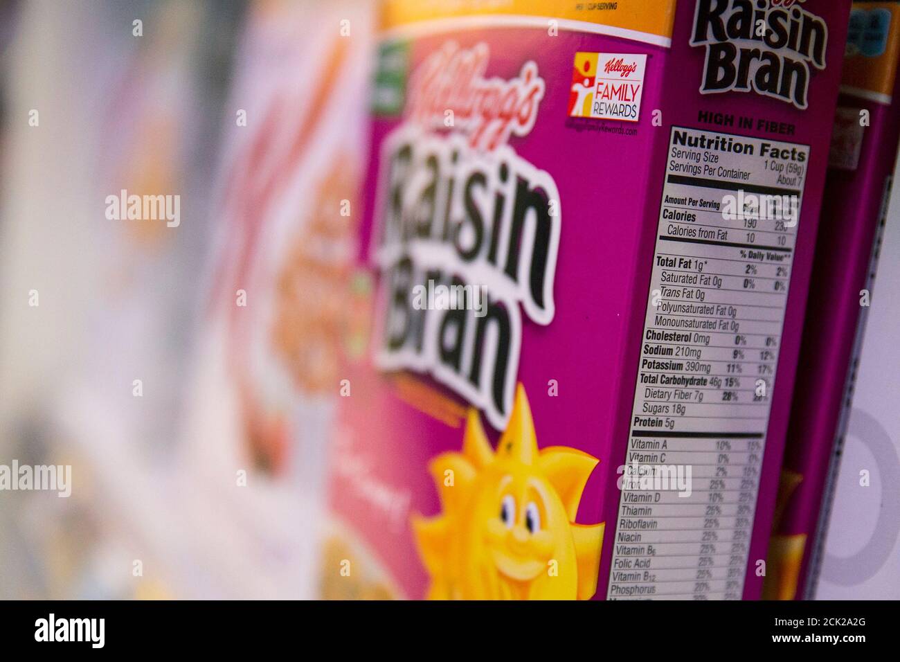 The Nutrition Facts label is seen on a box of Pop Tarts at a ...
