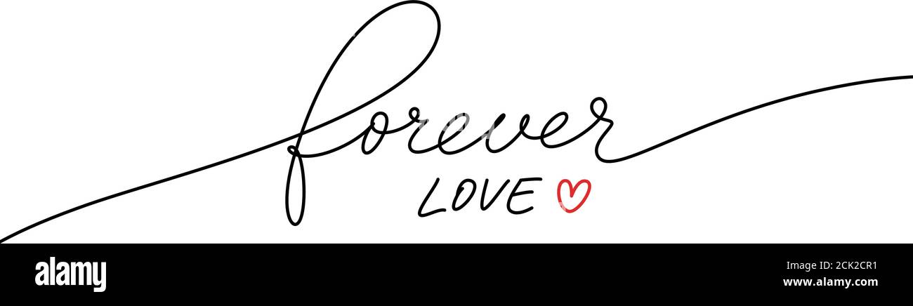 Un Amour Eternel Pour Une Citation Romantique Manuscrite Image Vectorielle Stock Alamy