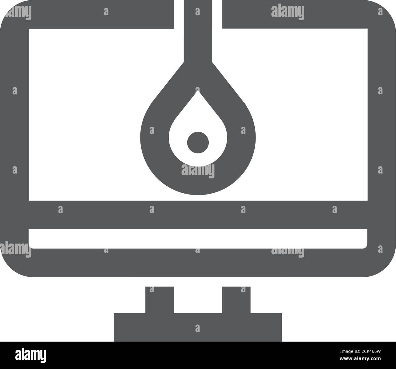 Icône d'étalonnage des couleurs avec un contour épais. Illustration vectorielle monochrome noir et blanc. Illustration de Vecteur