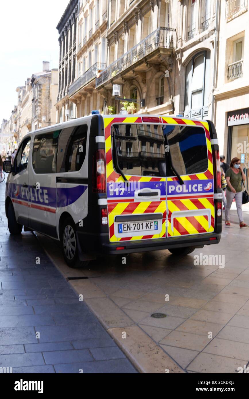 Bordeaux , Aquitaine / France - 06 01 2020 : police nationale