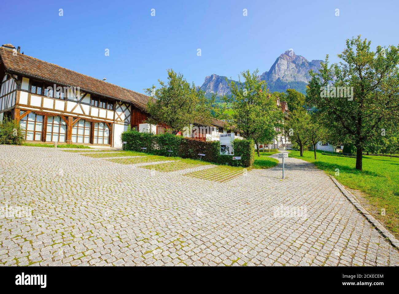 Vue sur le domaine d'Ital Reding à Schwyz, la capitale du canton de Schwyz en Suisse. Banque D'Images