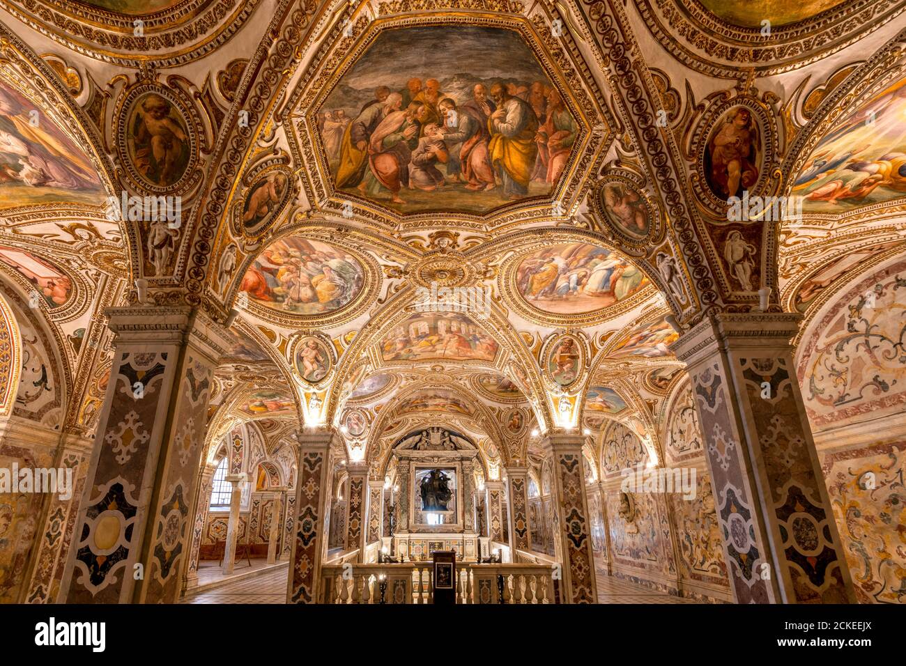 Crypte de Saint Matthieu, Cathédrale, Salerne, Campanie, Italie Banque D'Images