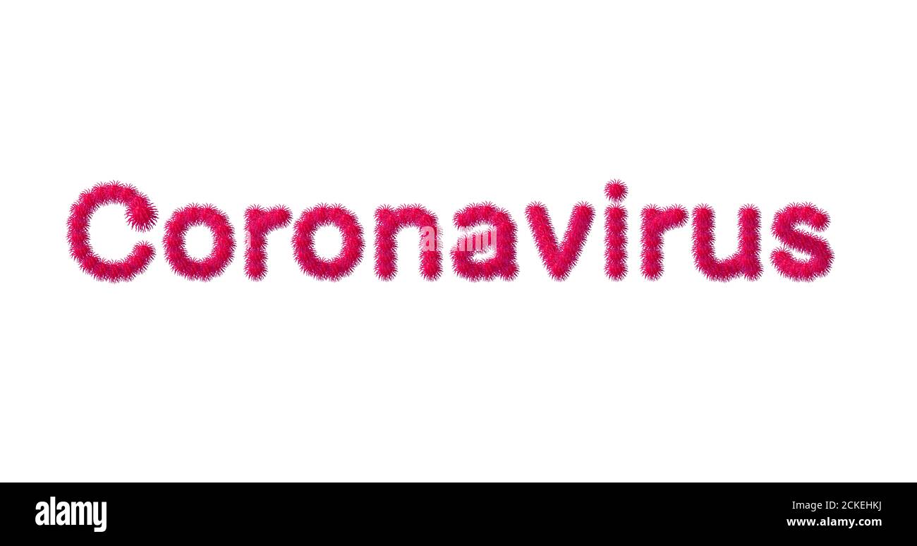 Composition créative avec l'image d'une particule de virion d'un nouveau coronovirus pour la couverture d'un article d'information. Banque D'Images