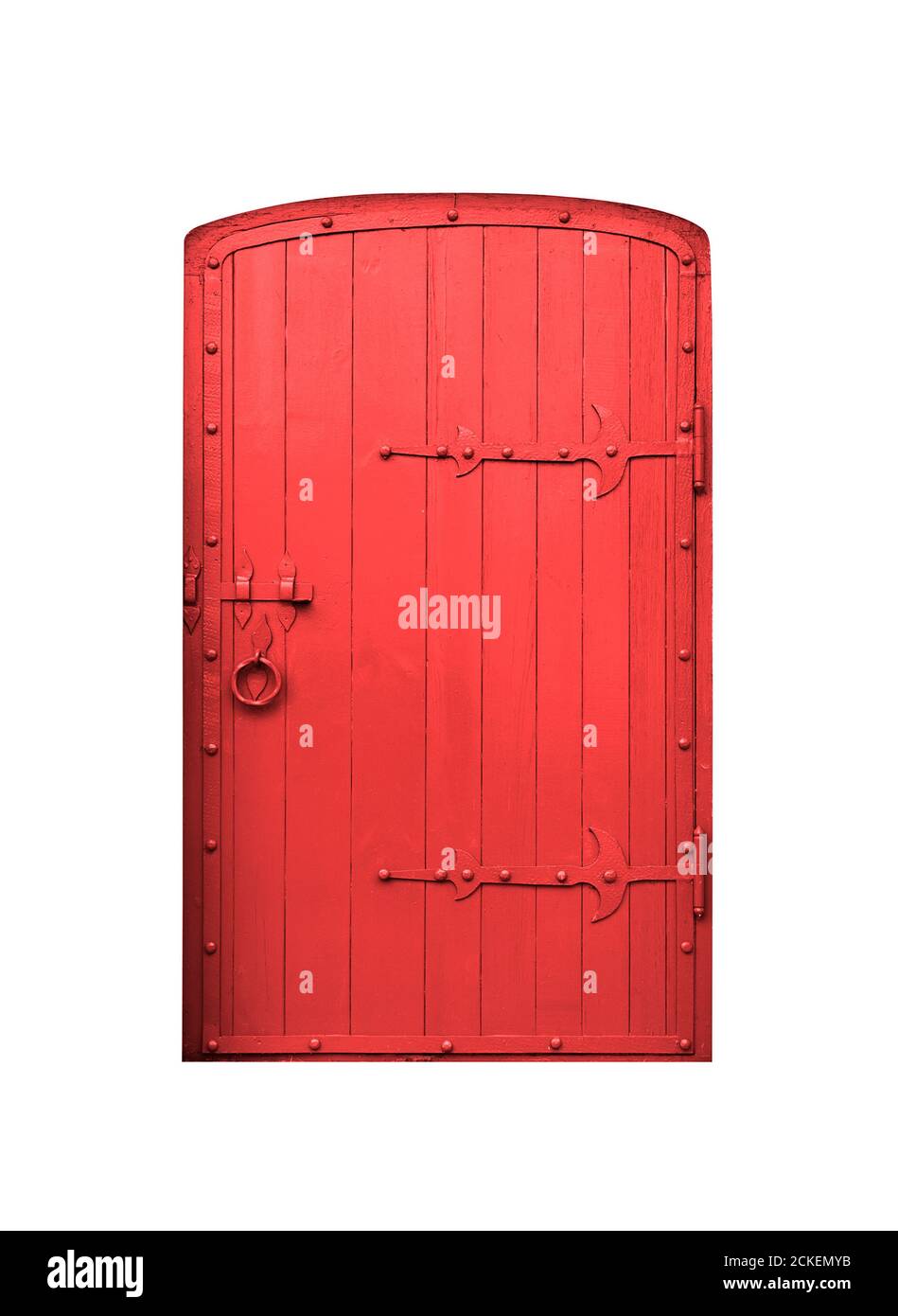 Ancienne porte en bois brun vintage sur fond blanc Banque D'Images Ancienne porte en bois brun vintage sur fond blanc Banque D'Images