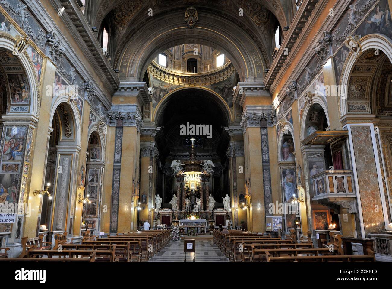 Italie, Rome, église de Santa Maria à Traspontina intérieur Banque D'Images