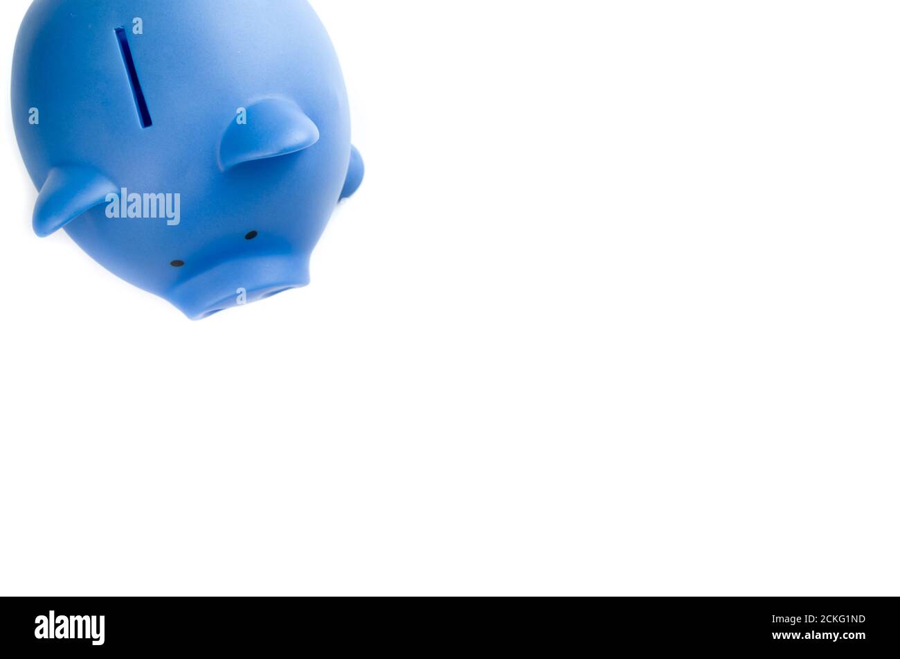 Vue de dessus de la caisse d'argent Blue Pig Banque D'Images